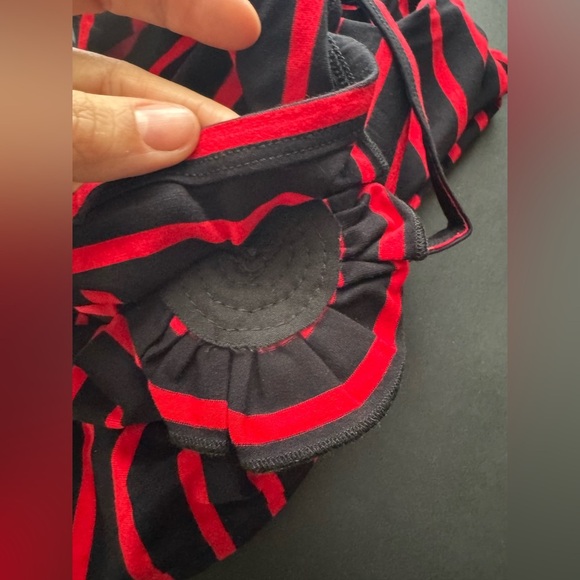 LOVERS AND FRIENDS Carmen Midi Dress in Black & Red Stripe size S - Picture 7 of 15